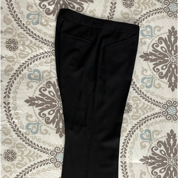 Elie Tahari Black w/Stripes Wool Boot Leg Dress Pants Size 6 - Picture 4 of 10